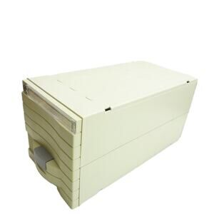 Vintage Exponent CD-ROM Media Storage Organizer Drawer Box with Key
